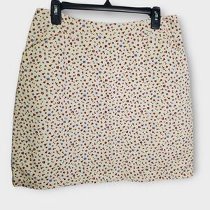Vintage 90's Christopher & Banks Floral Print Cotton Skirt Size 12
